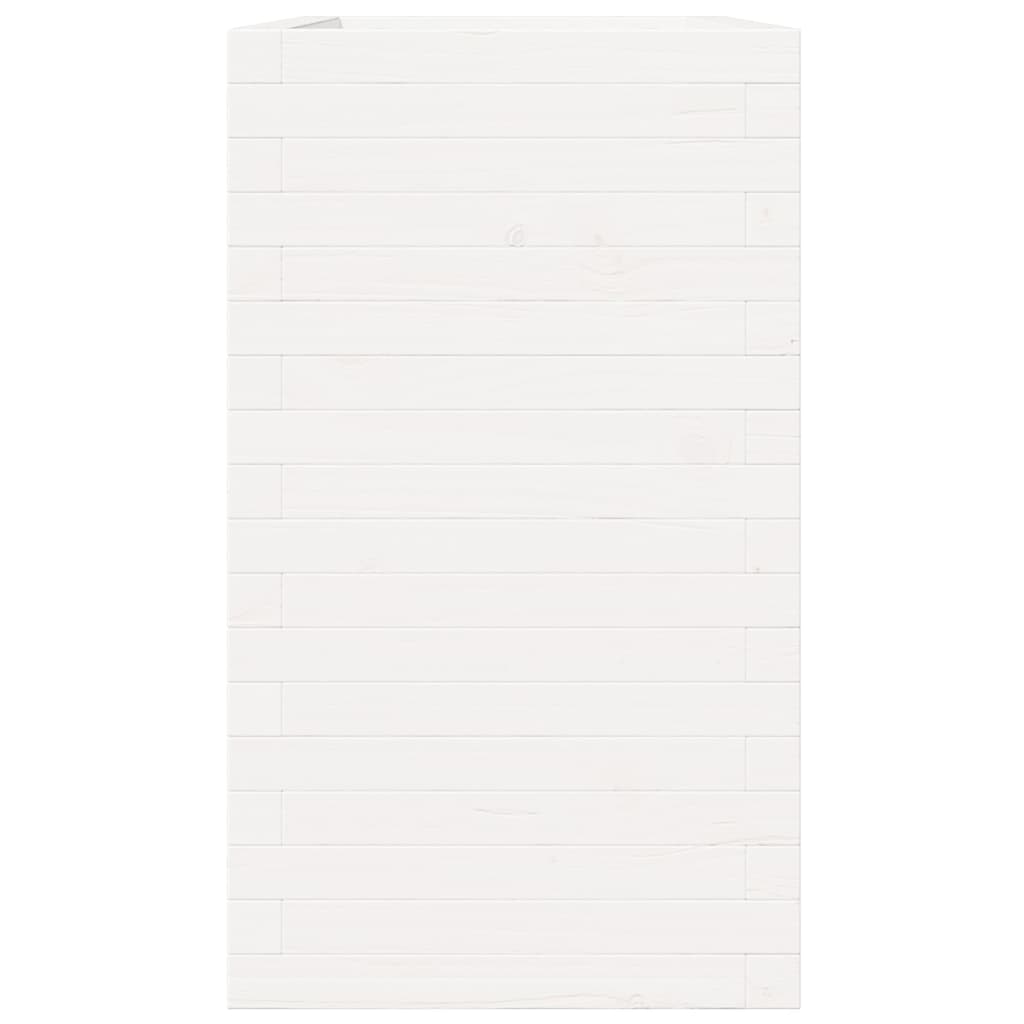 vidaXL Jardinière blanc 90x40x72,5 cm bois de pin massif