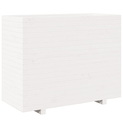 vidaXL Jardinière blanc 90x40x72,5 cm bois de pin massif
