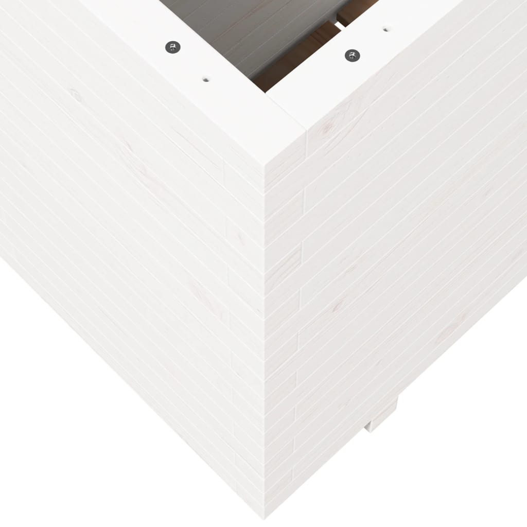 vidaXL Jardinière blanc 90x40x72,5 cm bois de pin massif