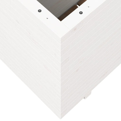 vidaXL Jardinière blanc 90x40x72,5 cm bois de pin massif