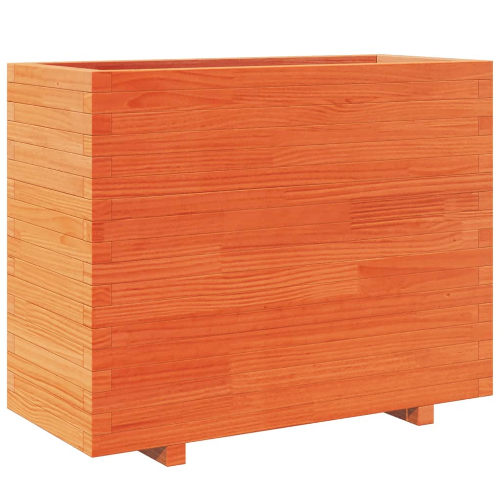 vidaXL Jardinière cire marron 90x40x72,5 cm bois de pin massif