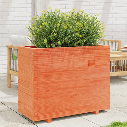 vidaXL Jardinière cire marron 90x40x72,5 cm bois de pin massif