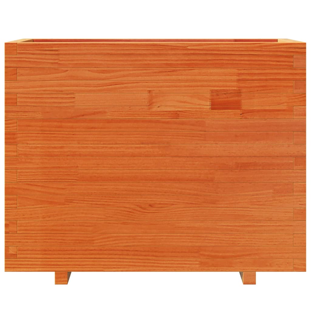 vidaXL Jardinière cire marron 90x40x72,5 cm bois de pin massif