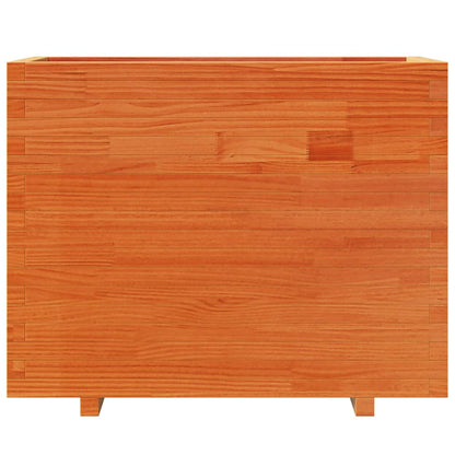 vidaXL Jardinière cire marron 90x40x72,5 cm bois de pin massif