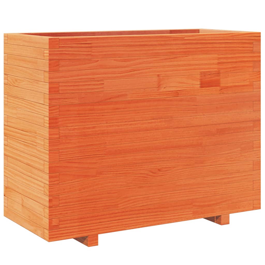 vidaXL Jardinière cire marron 90x40x72,5 cm bois de pin massif