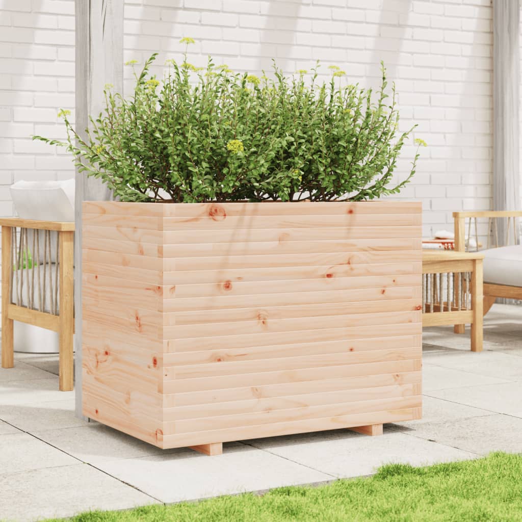 vidaXL Jardinière 90x60x72,5 cm bois de pin massif