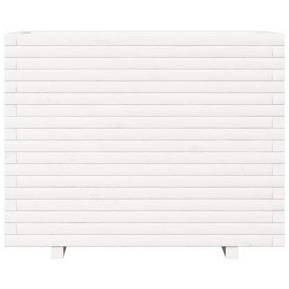 vidaXL Jardinière blanc 90x60x72,5 cm bois de pin massif