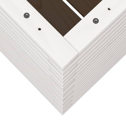 vidaXL Jardinière blanc 90x60x72,5 cm bois de pin massif