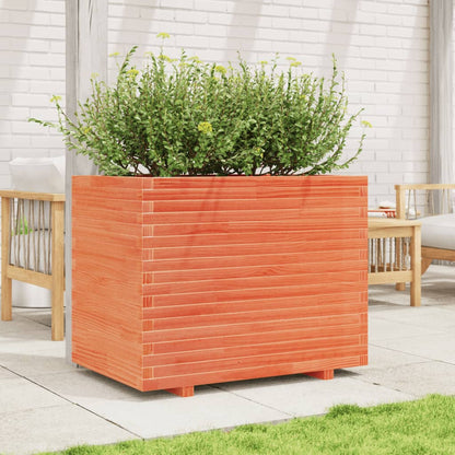 vidaXL Jardinière cire marron 90x60x72,5 cm bois de pin massif