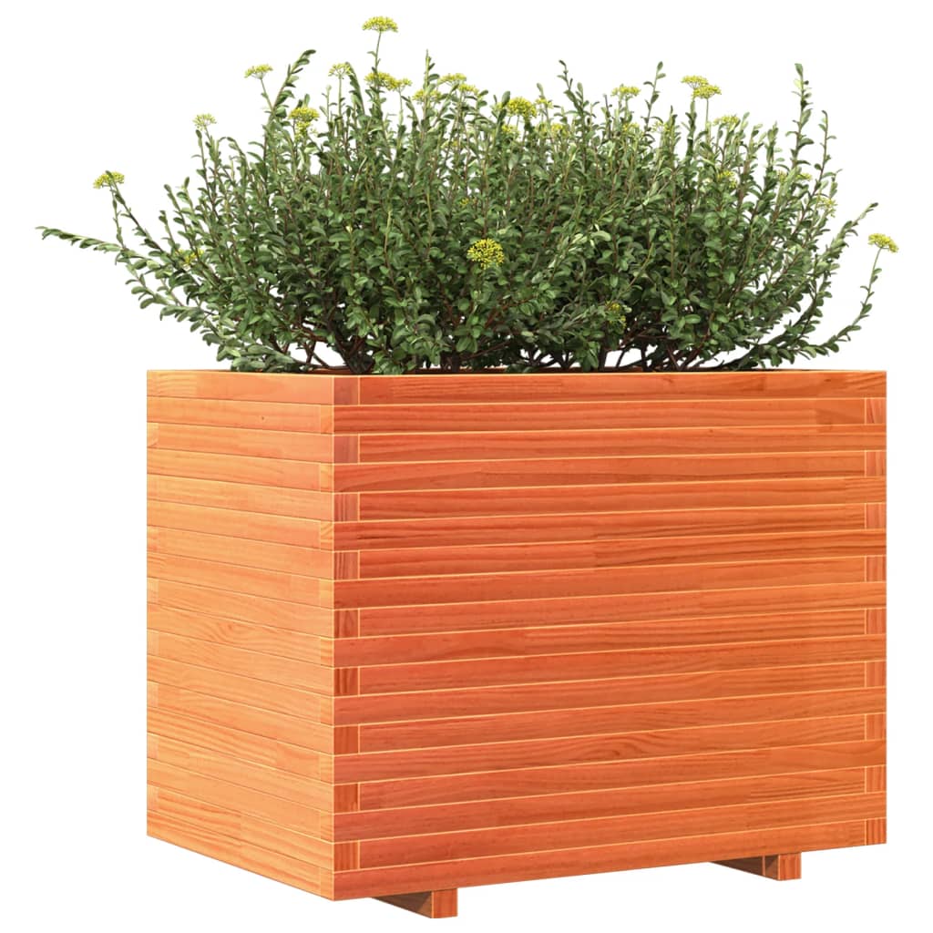 vidaXL Jardinière cire marron 90x60x72,5 cm bois de pin massif