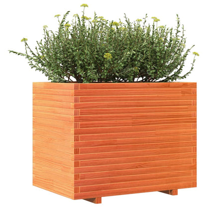 vidaXL Jardinière cire marron 90x60x72,5 cm bois de pin massif