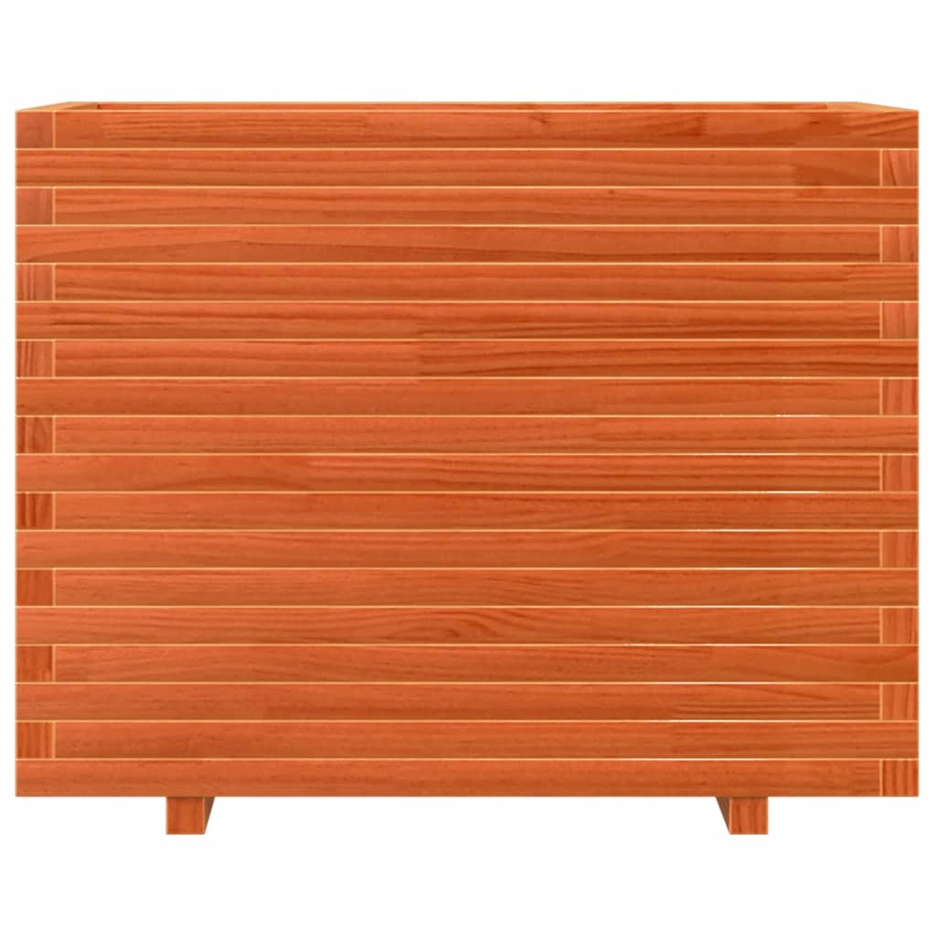 vidaXL Jardinière cire marron 90x60x72,5 cm bois de pin massif