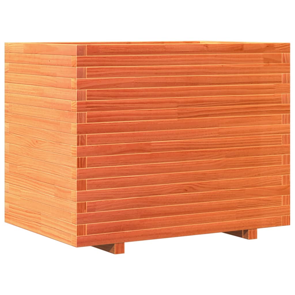 vidaXL Jardinière cire marron 90x60x72,5 cm bois de pin massif