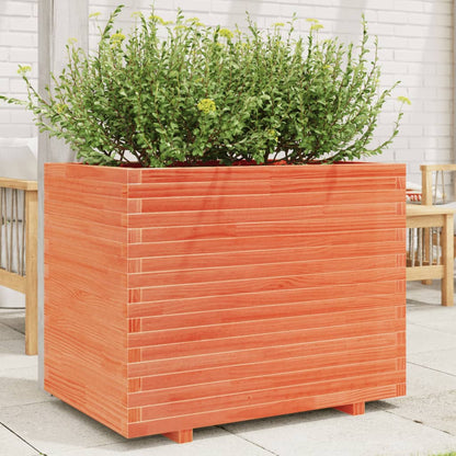vidaXL Jardinière cire marron 90x60x72,5 cm bois de pin massif