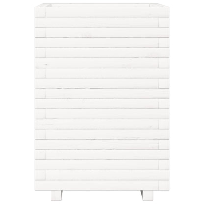 vidaXL Jardinière blanc 50x50x72 cm bois de pin massif