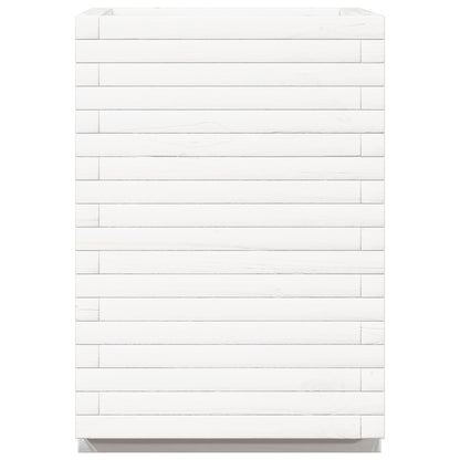 vidaXL Jardinière blanc 50x50x72 cm bois de pin massif