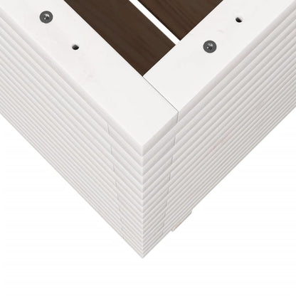 vidaXL Jardinière blanc 50x50x72 cm bois de pin massif