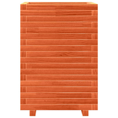 vidaXL Jardinière cire marron 50x50x72 cm bois de pin massif