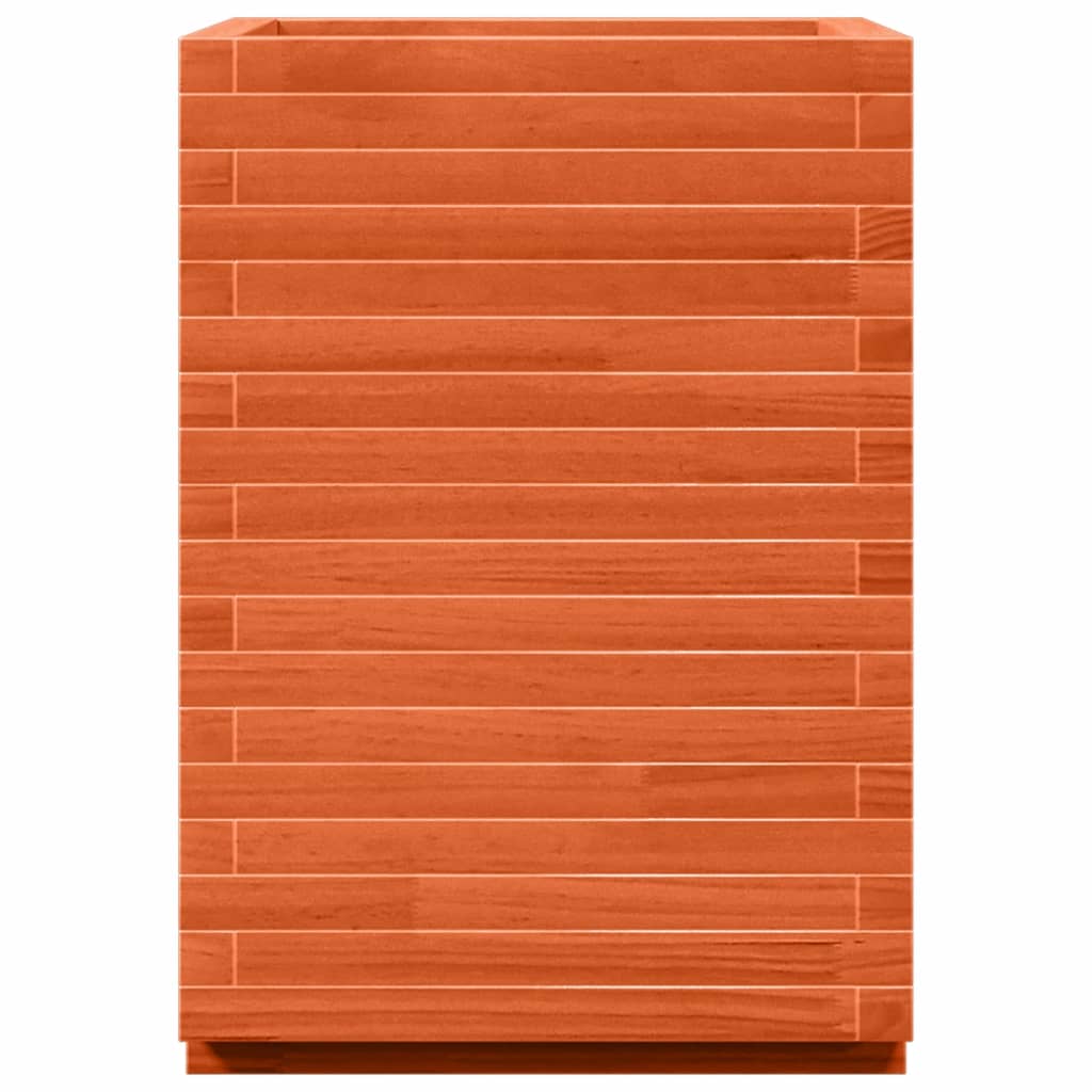 vidaXL Jardinière cire marron 50x50x72 cm bois de pin massif