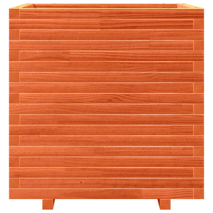 vidaXL Jardinière cire marron 70x70x72 cm bois de pin massif