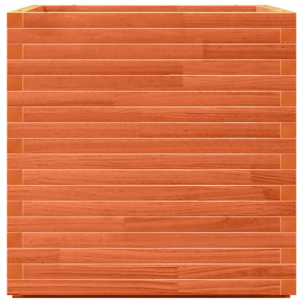 vidaXL Jardinière cire marron 70x70x72 cm bois de pin massif