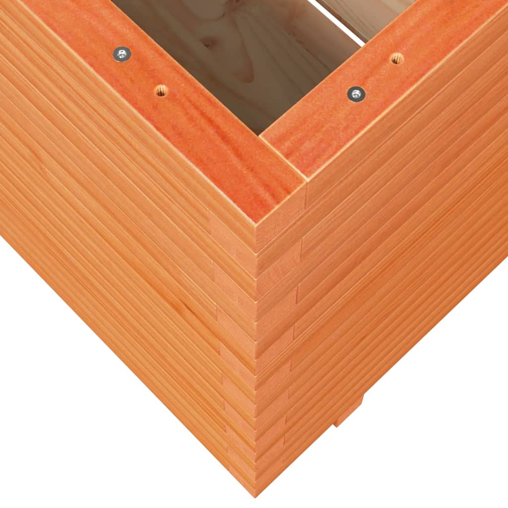 vidaXL Jardinière cire marron 70x70x72 cm bois de pin massif