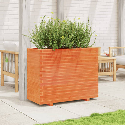 vidaXL Jardinière cire marron 90x40x72 cm bois de pin massif
