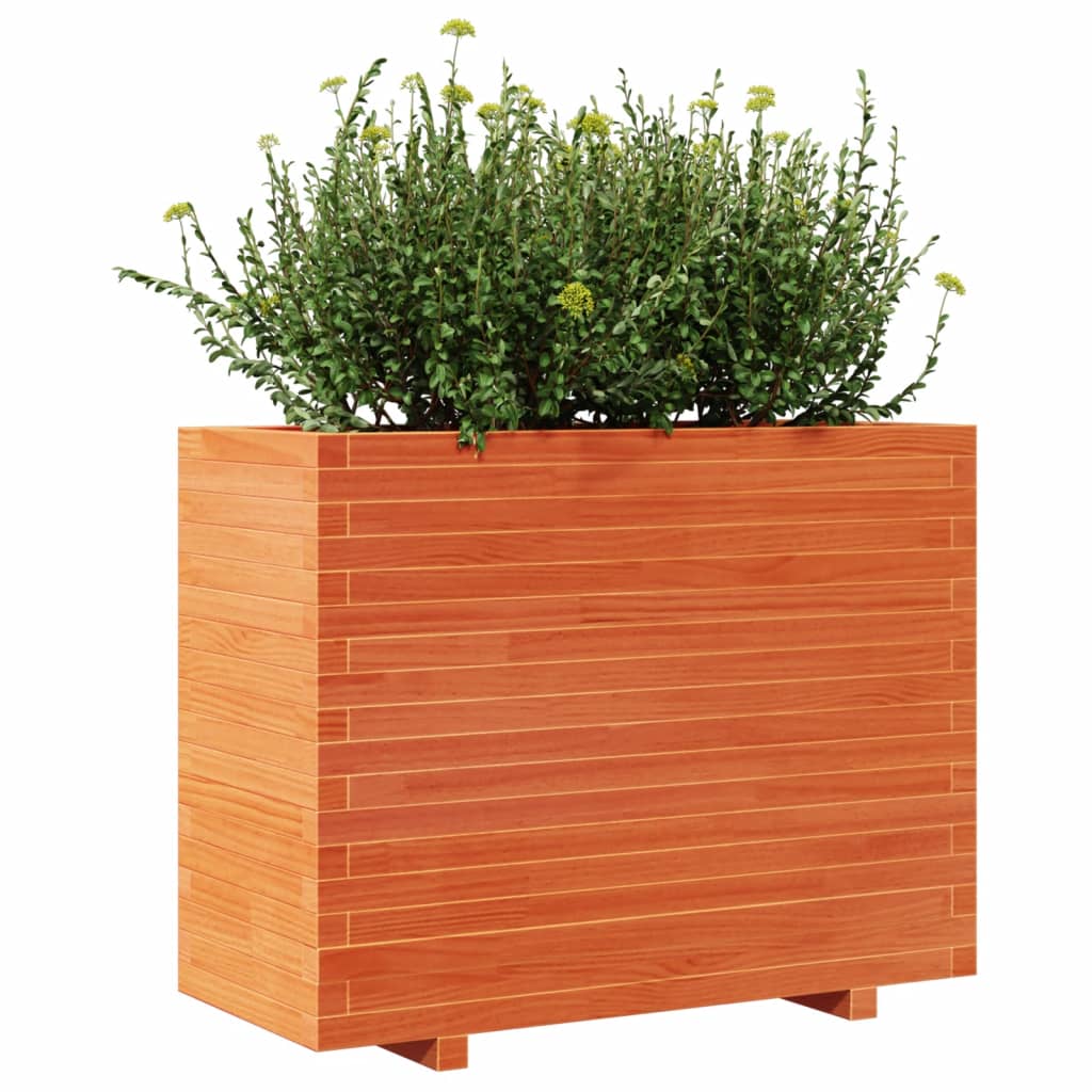 vidaXL Jardinière cire marron 90x40x72 cm bois de pin massif