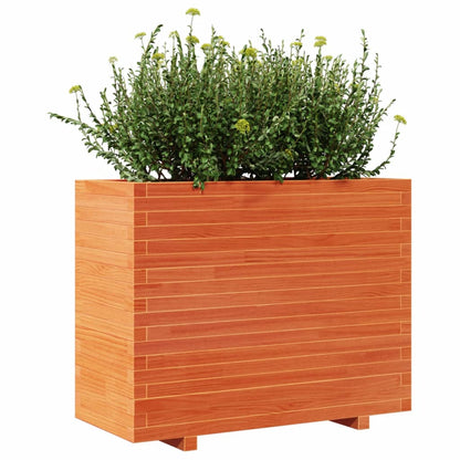 vidaXL Jardinière cire marron 90x40x72 cm bois de pin massif