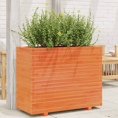 vidaXL Jardinière cire marron 90x40x72 cm bois de pin massif
