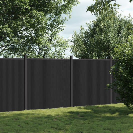 vidaXL Panneau de clôture gris 353x186 cm WPC
