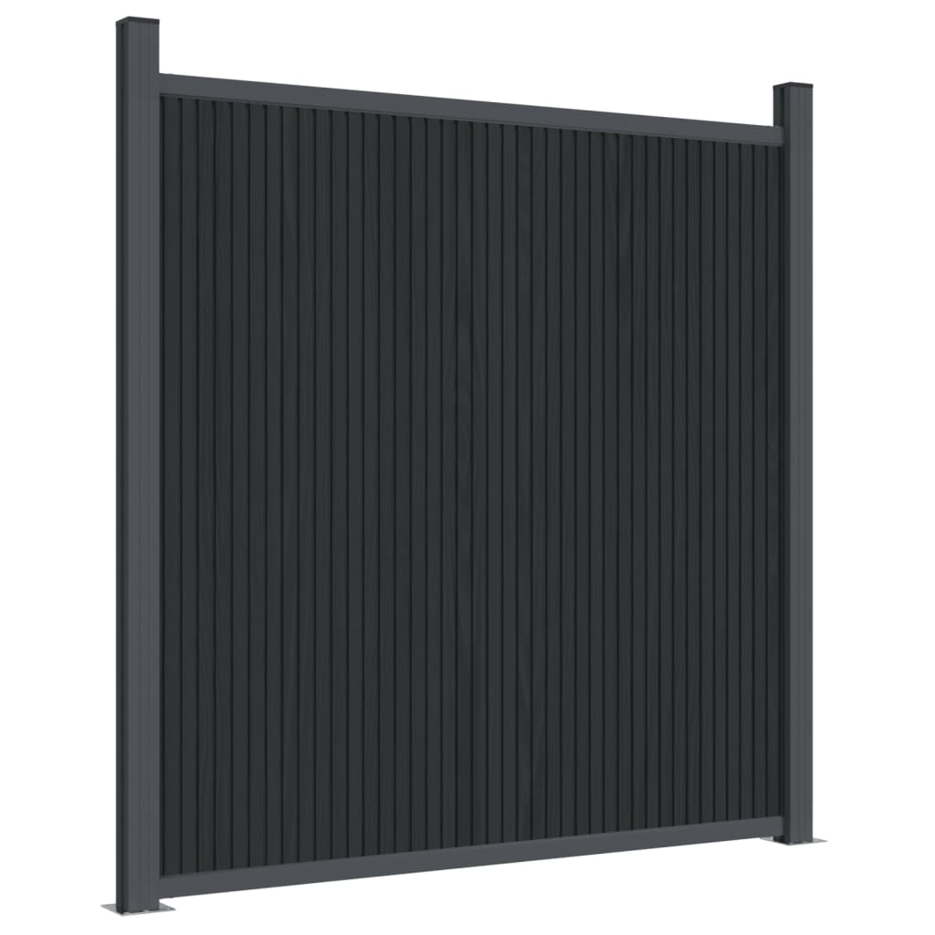 vidaXL Panneau de clôture gris 526x186 cm WPC