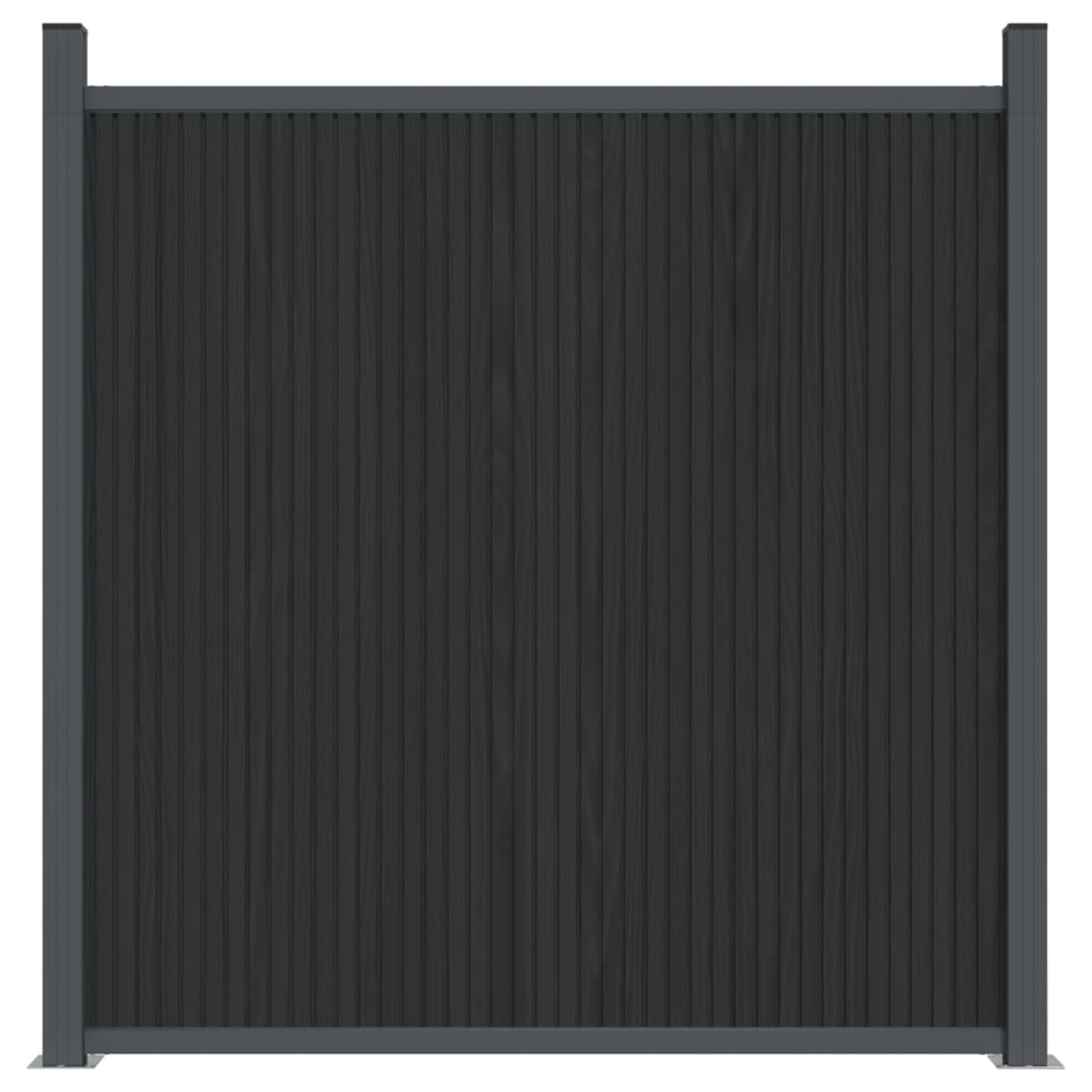 vidaXL Panneau de clôture gris 526x186 cm WPC