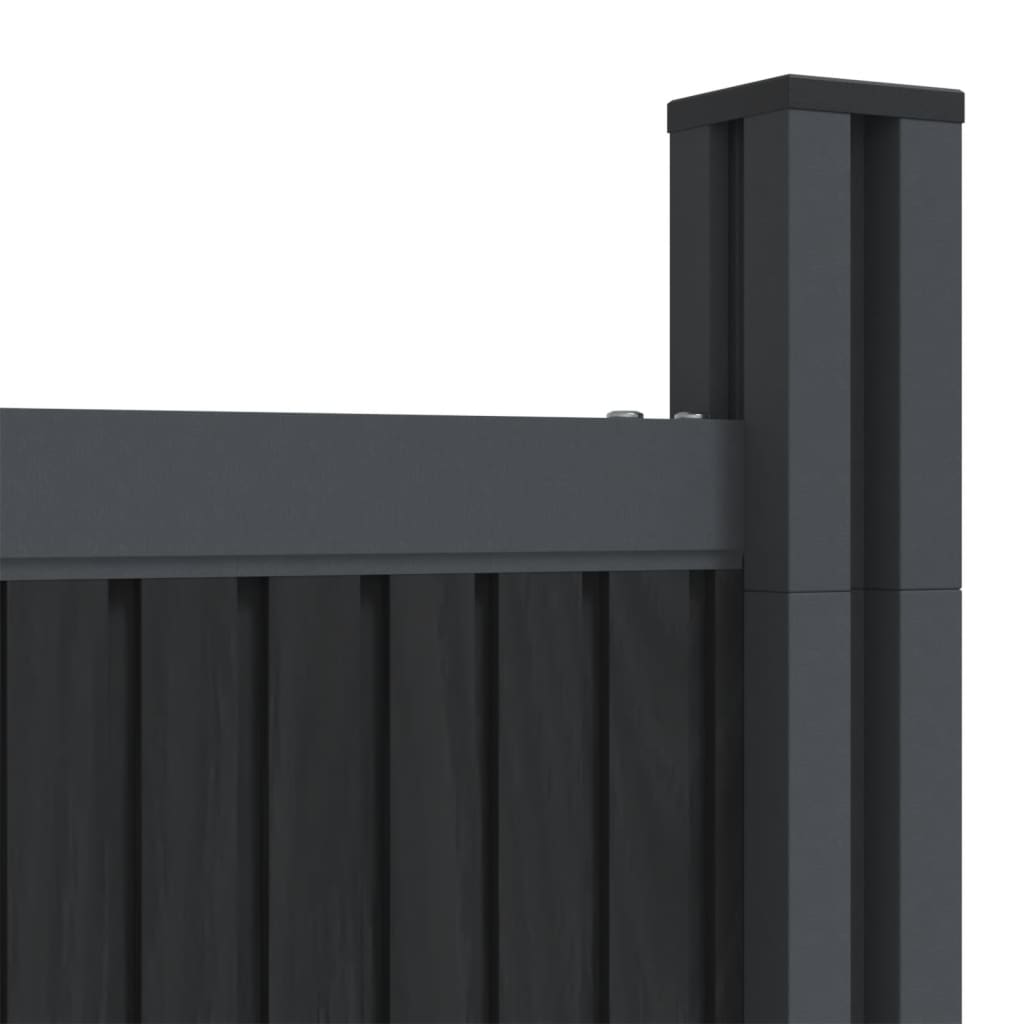 vidaXL Panneau de clôture gris 526x186 cm WPC