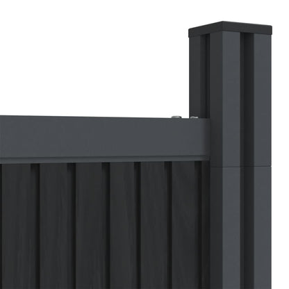 vidaXL Panneau de clôture gris 526x186 cm WPC