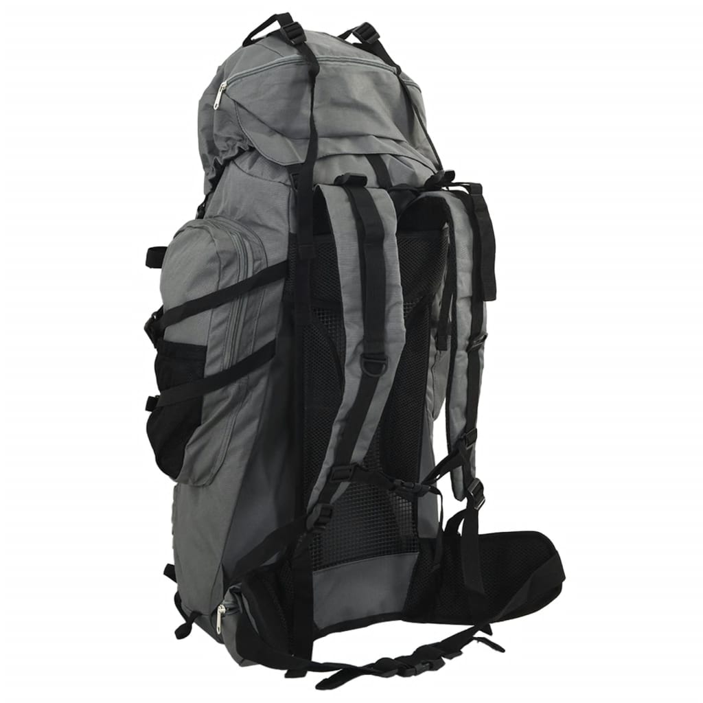 vidaXL Sac à dos de randonnée gris 80 L tissu oxford