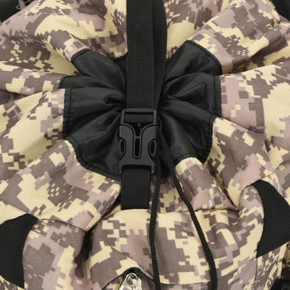 vidaXL Sac à dos de randonnée marron camouflage 80 L tissu oxford