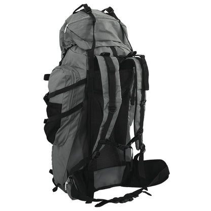 vidaXL Sac à dos de randonnée gris 100 L tissu oxford