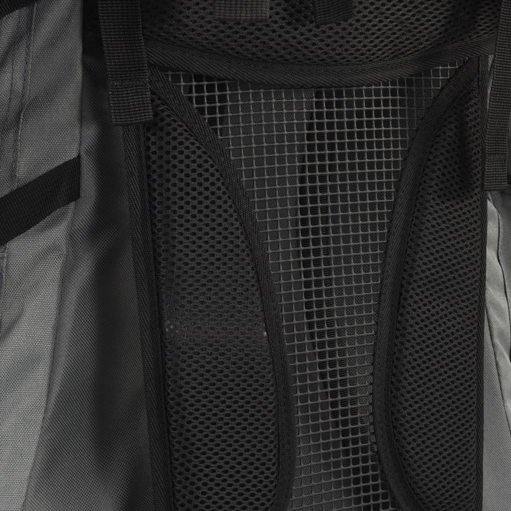 vidaXL Sac à dos de randonnée gris 100 L tissu oxford