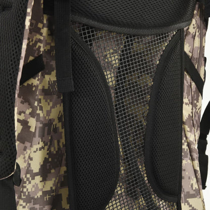 vidaXL Sac à dos de randonnée marron camouflage 100 L tissu oxford