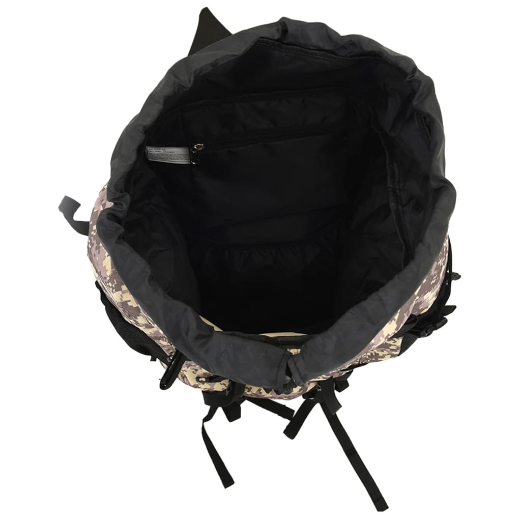 vidaXL Sac à dos de randonnée marron camouflage 100 L tissu oxford