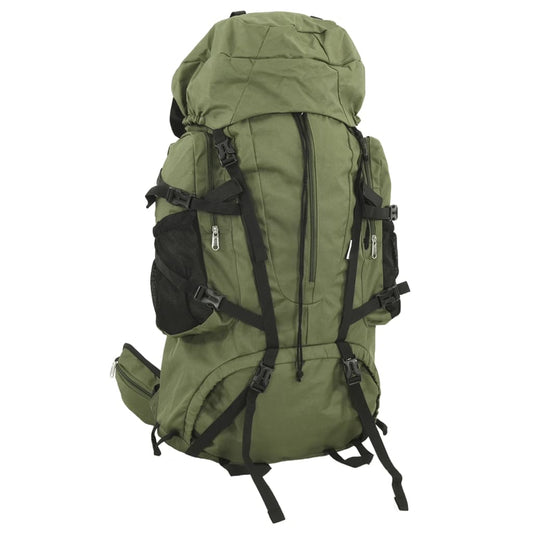 vidaXL Sac à dos de randonnée vert armée 100 L tissu oxford