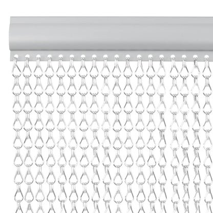 vidaXL Moustiquaire de porte à chaîne 90x212 cm aluminium