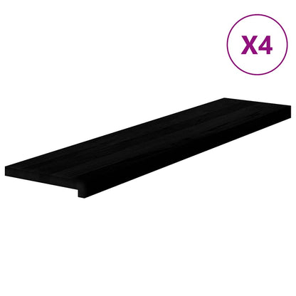 vidaXL Marches d'escalier 4 pcs marron foncé 110x25x2 cm chêne massif