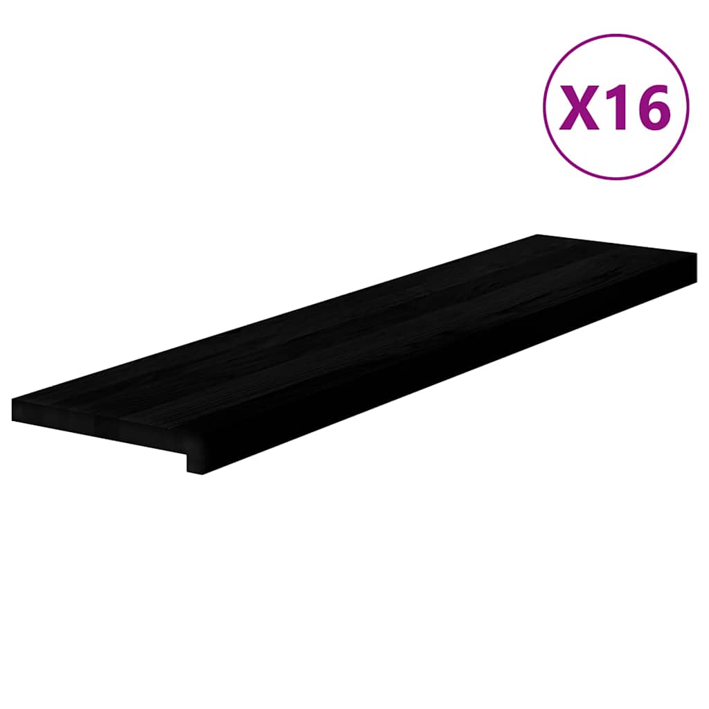 vidaXL Marches d'escalier 16 pcs marron foncé 110x25x2 cm chêne massif