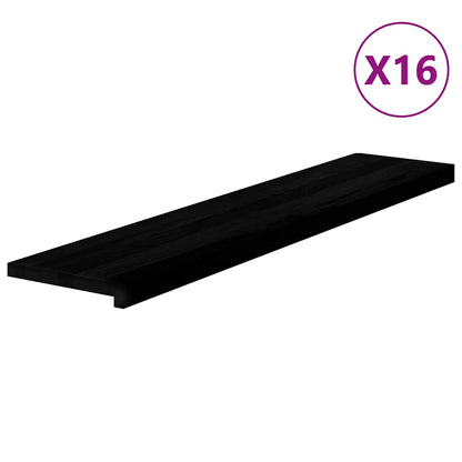 vidaXL Marches d'escalier 16 pcs marron foncé 120x25x2 cm chêne massif