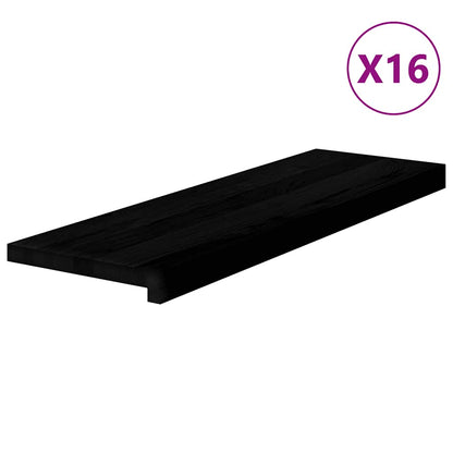 vidaXL Marches d'escalier 16 pcs marron foncé 80x30x2 cm chêne massif