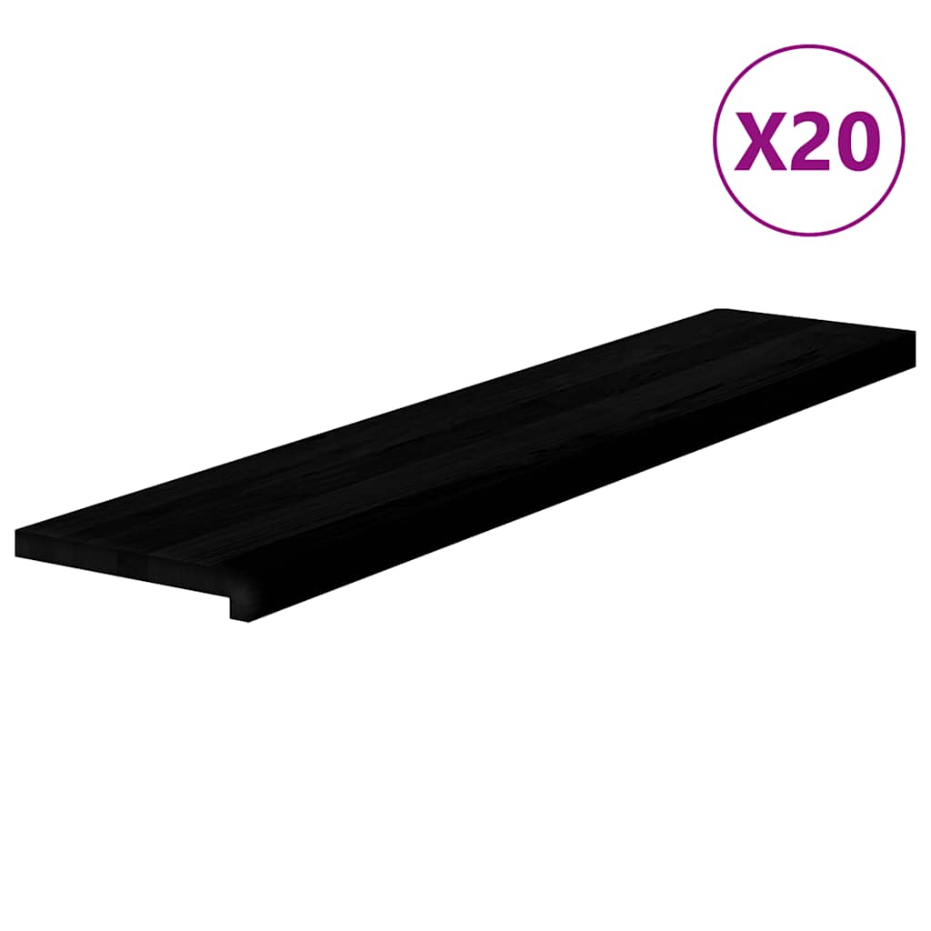 vidaXL Marches d'escalier 20 pcs marron foncé 120x25x2 cm chêne massif