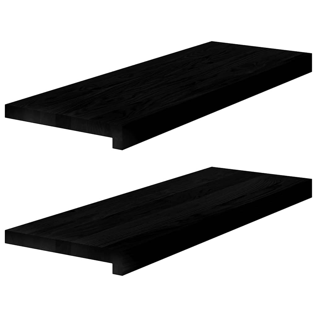 vidaXL Marches d'escalier 2 pcs marron foncé 70x25x2 cm chêne massif