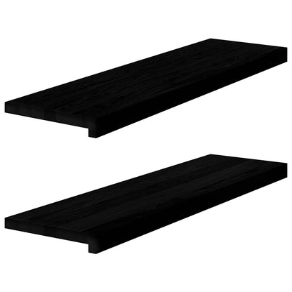 vidaXL Marches d'escalier 2 pcs marron foncé 90x25x2 cm chêne massif